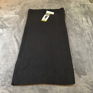 Edited by Remi Bader Ribbed‎ Sweater Skirt Knit Pencil Midi Black Womens Medium